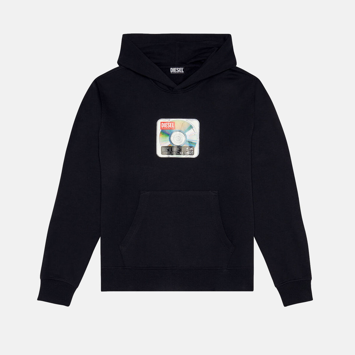 Diesel Emboss CD Black Hooded Sweatshirt George Harrison