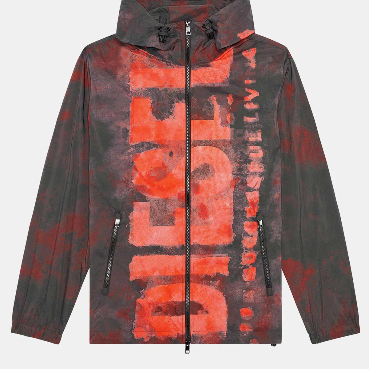 Red Logo Print Windbreaker – George Harrison Menswear