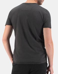 Picture of Dstrezzed Charcoal Slub V-Neck Pocket Tee