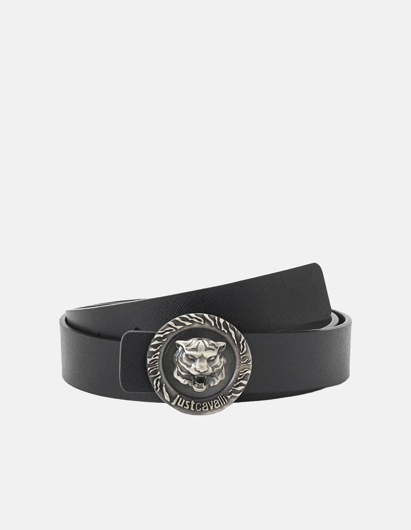 Picture of Just Cavalli Silver Tiger Emblem Reversible Belt