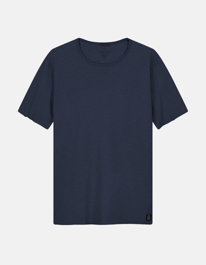 Picture of Dstrezzed Navy Slub Crew Neck Tee