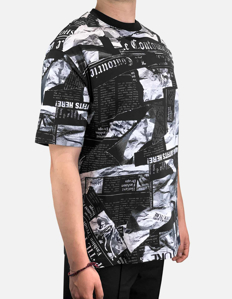 Picture of Versace Magazine Print Loose Fit Tee