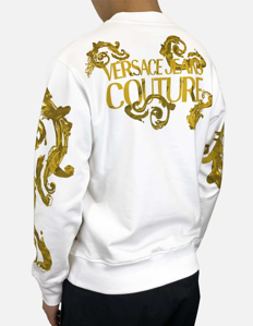 Picture of Versace White Watercolour Baroque Sweatshirt