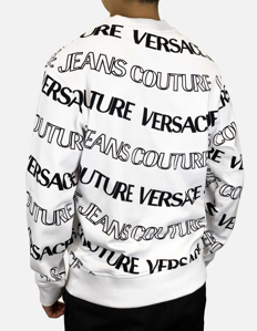 Picture of Versace White Wave Monogram Sweatshirt