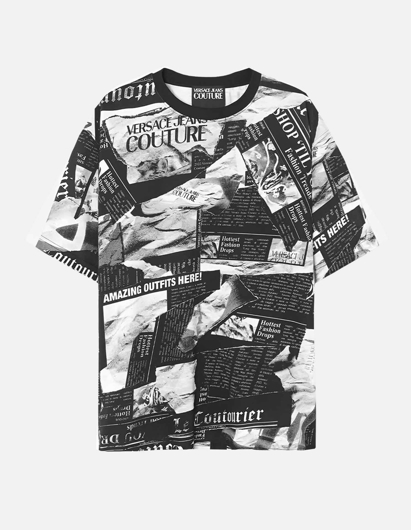 Picture of Versace Magazine Print Loose Fit Tee