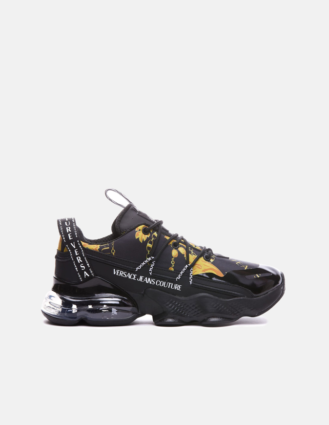 Picture of Versace Black Nomo Baroque Sneakers