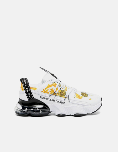 Picture of Versace White Nomo Baroque Sneakers