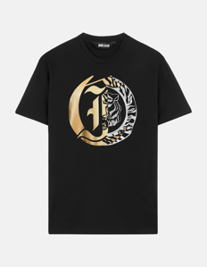 Picture of Just Cavalli Black Tiger Mix Foil Regular Tee