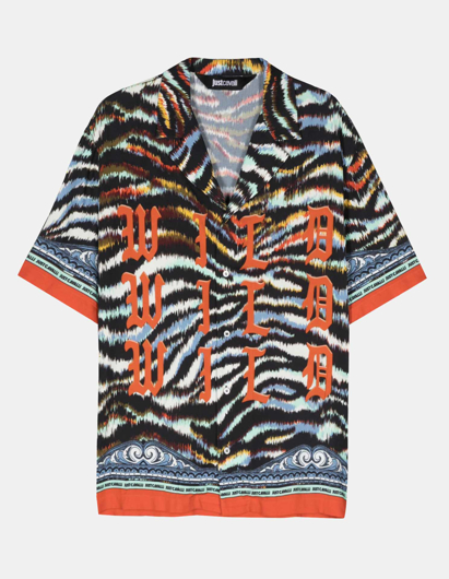 Picture of Just Cavalli Graphic Tiger Short Sleeve Shirt