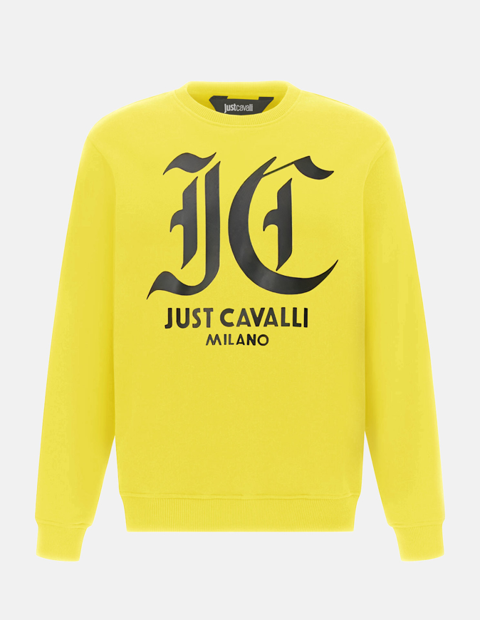 Just Cavalli Gothic Logo Regular Sweatshirt George Harrison Designer Menswear in Auckland George Harrison