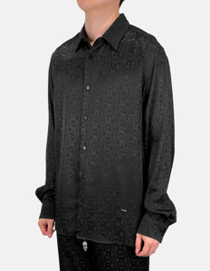 Picture of Just Cavalli Jacquard Logo Snake Regular Long Sleeve Shirt