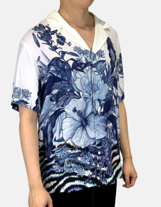 Picture of Just Cavalli Viscose Floral Short Sleeve Shirt