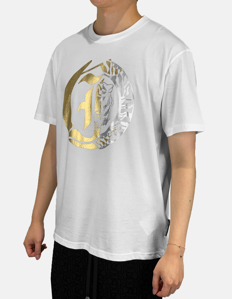 Picture of Just Cavalli White Tiger Mix Foil Regular Tee