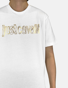 Picture of Just Cavalli Gold JC Logo Regular Tee