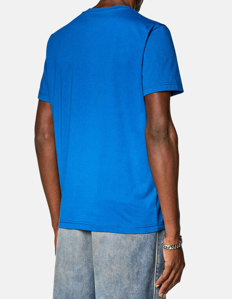 Picture of Diesel Silver Print Blue Regular Tee