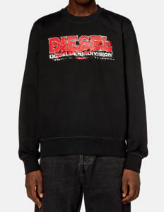 Picture of Diesel Emboss Logo Black Sweatshirt