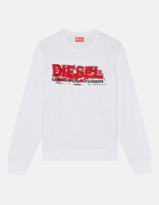 Picture of Diesel Emboss Logo White Sweatshirt