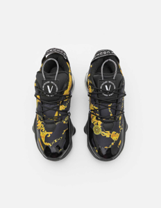 Picture of Versace Black Nomo Baroque Sneakers