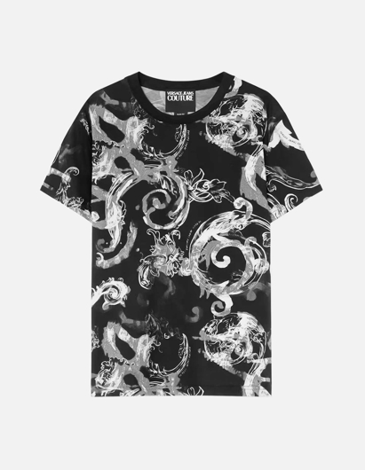 Picture of Versace Watercolour Baroque Grey Slim Tee