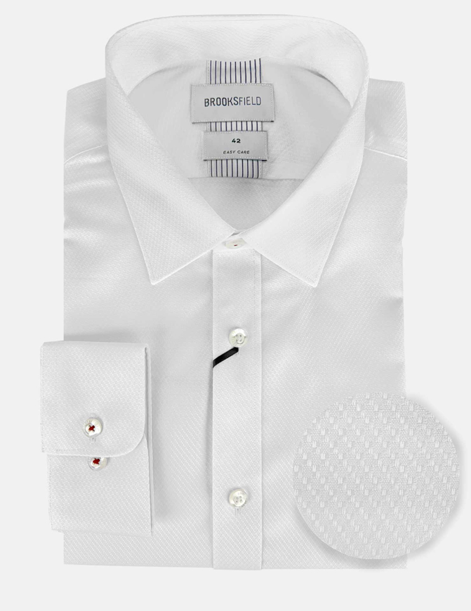 Picture of Brooksfield White Diamond Easy Regular Shirt