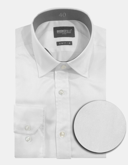 Picture of Brooksfield White Premium Slim Shirt