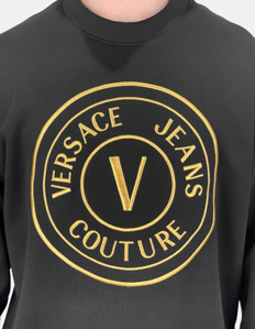 Picture of Versace Gold V-Emblem Black Sweatshirt