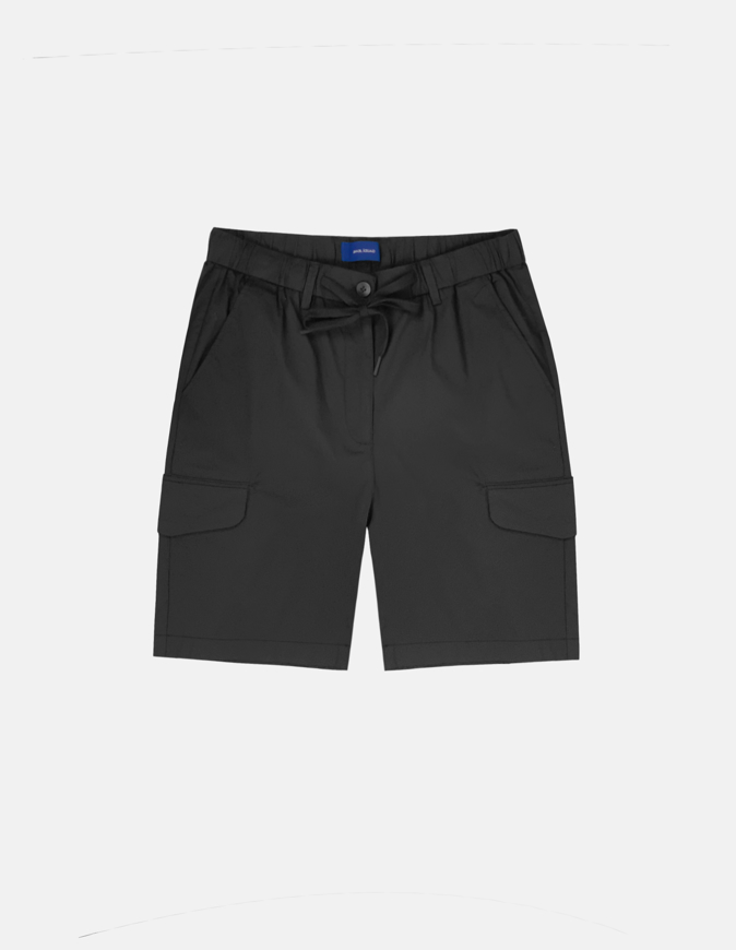 Picture of Gaudi Black Drawstring Cargo Shorts