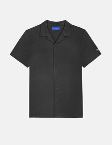 Picture of Gaudi Black Jacquard Short Sleeve Shirt