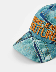 Picture of Versace Patch Denim Cap