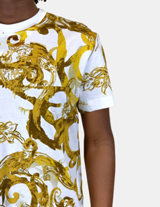 Picture of Versace Watercolour Baroque White Slim Tee