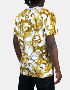 Picture of Versace Watercolour Baroque White Slim Tee