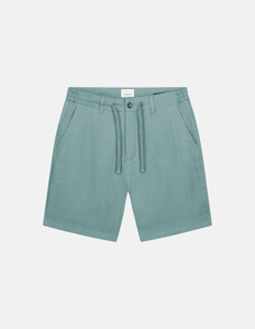 Picture of Dstrezzed Teal Linen Drawstring Shorts