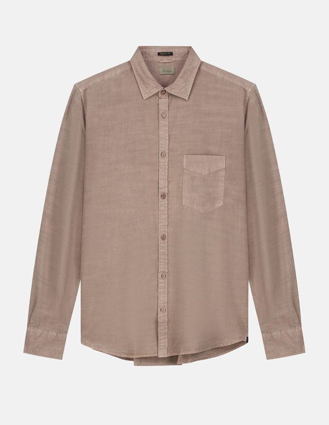 Picture of Dstrezzed Taupe Soft Tencel Regular Shirt