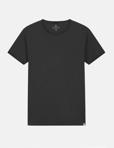 Picture of Dstrezzed Black Slub Crew Neck Regular Tee