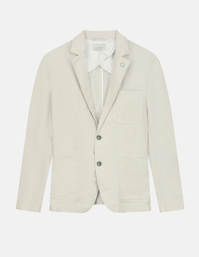 Picture of Dstrezzed Sand Linen Patch Pocket Blazer