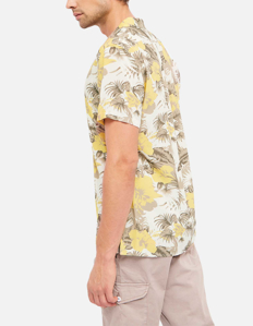 Picture of Gaudi Yellow Floral Print Short Sleeve Shirt