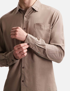 Picture of Dstrezzed Taupe Soft Tencel Regular Shirt