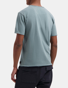 Picture of Dstrezzed Teal Slub V-Neck Regular Tee