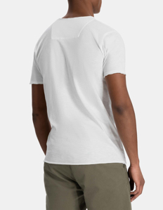 Picture of Dstrezzed White Slub V-Neck Regular Tee