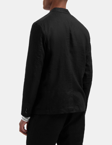 Picture of Dstrezzed Black Linen Patch Pocket Blazer