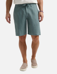 Picture of Dstrezzed Teal Linen Drawstring Shorts