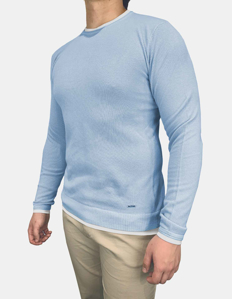 Picture of Gaudi Blue Contrast Trim Summer Knit