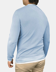 Picture of Gaudi Blue Contrast Trim Summer Knit