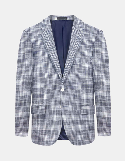 Picture of Dom Bagnato Navy White Checkered Blazer