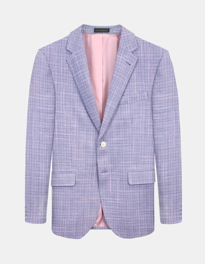 Picture of Dom Bagnato Blue Pink Woven Blazer