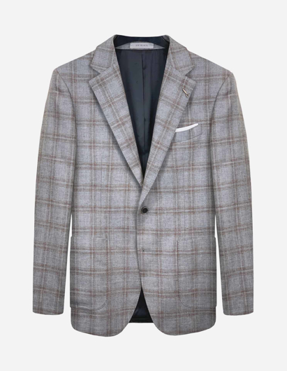 Picture of Joe Black Grey Brown Checkered Blazer