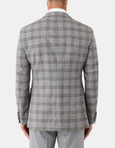 Picture of Joe Black Grey Brown Checkered Blazer