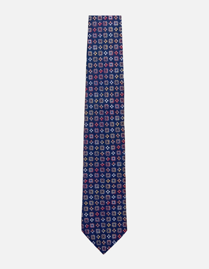 Picture of Dom Bagnato Navy Jacquard Silk Tie