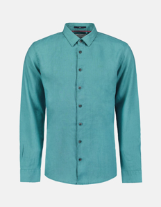 Picture of No Excess Teal Linen Shirt