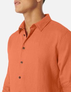 Picture of No Excess Brick Linen Shirt